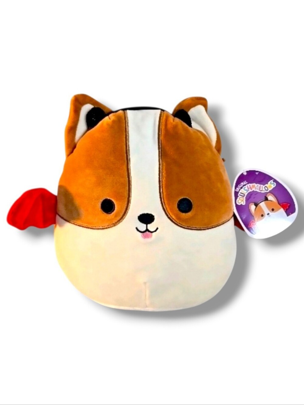 Halloweeen Squishmallow 8" Reginald the Devil Bat Corgi Dog 2021 Kellytoy NWT